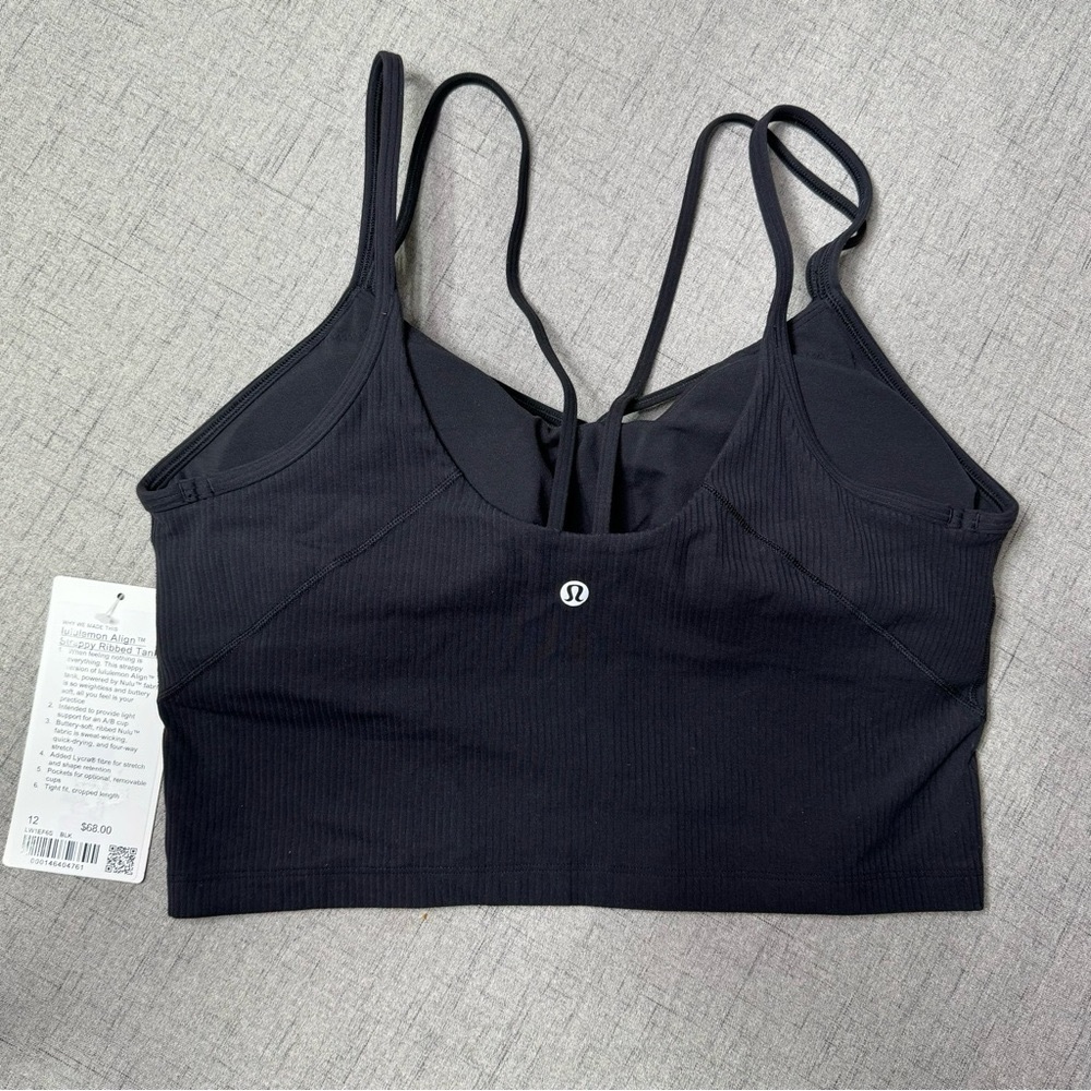 Lululemon Align Strappy Back Tank Top Black 10 12 Nwt - Picture 5 of 8